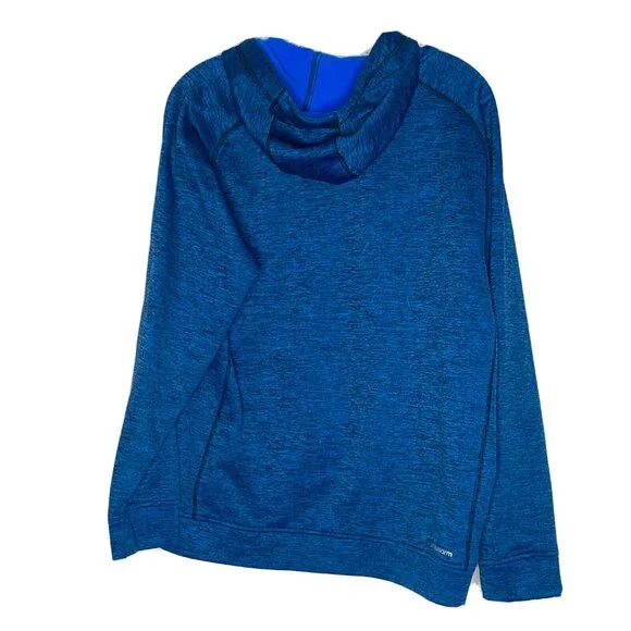 Adidas Mens Blue Pullover Hoodie L Climawarm - Picture 3 of 4
